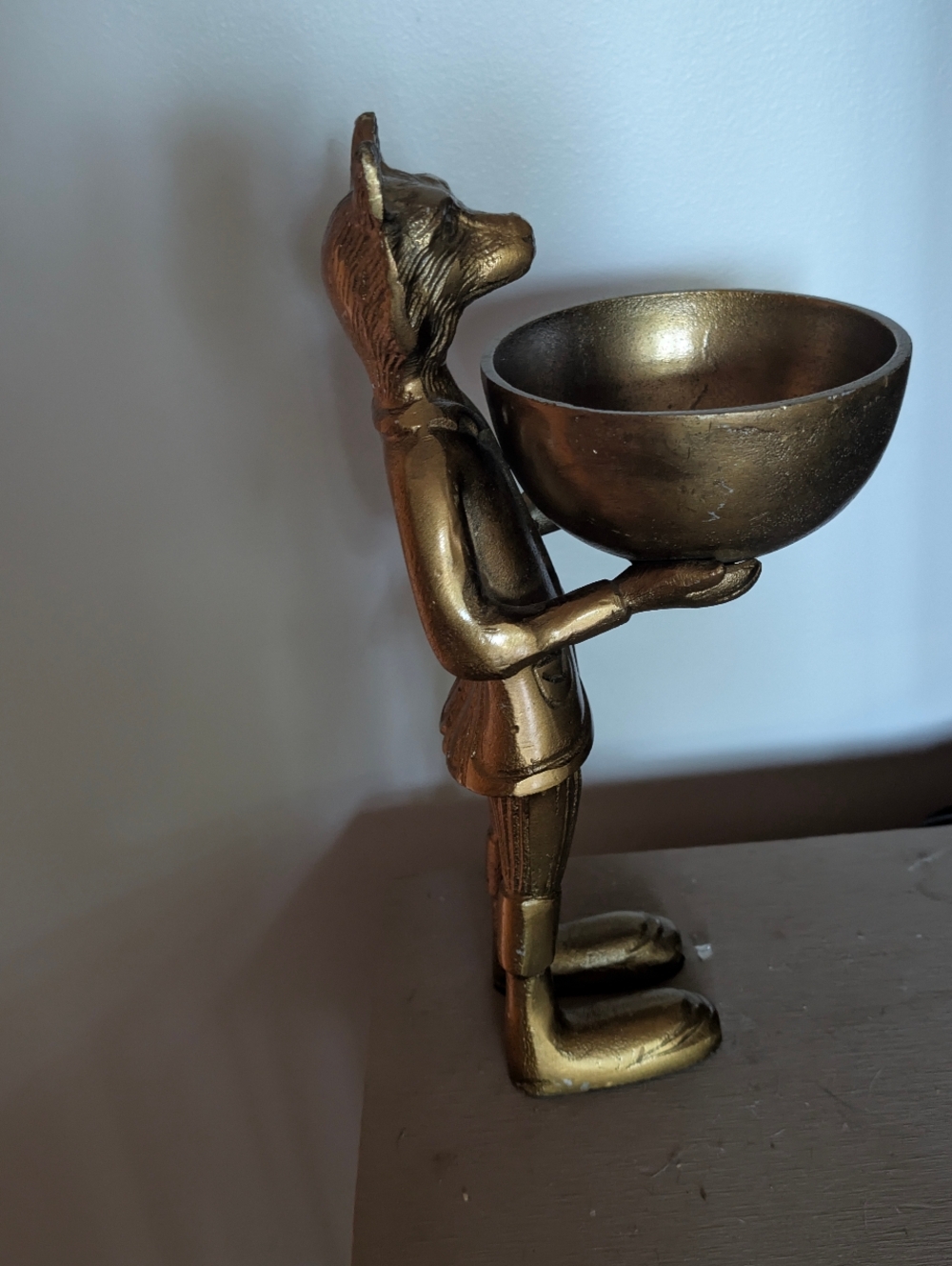 Vintage Brass Decor Fox Waiter Mid-Century Modern -  boho chic home Decor - Picture 4 of 7